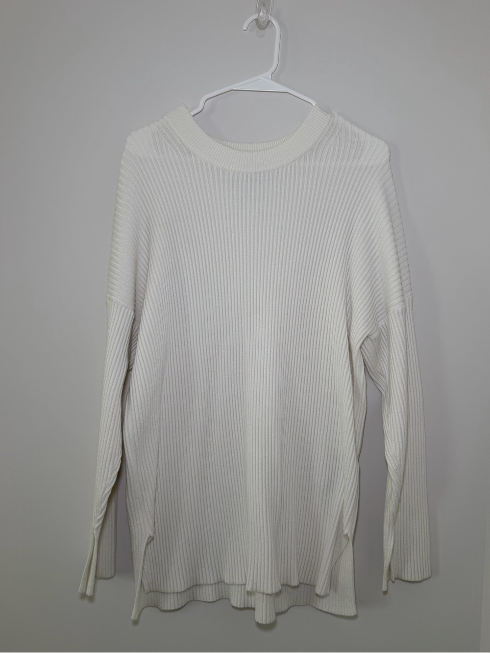 Abercrombie & Fitch Soft Ribbed Crewneck Sweater Cream Women’s Large